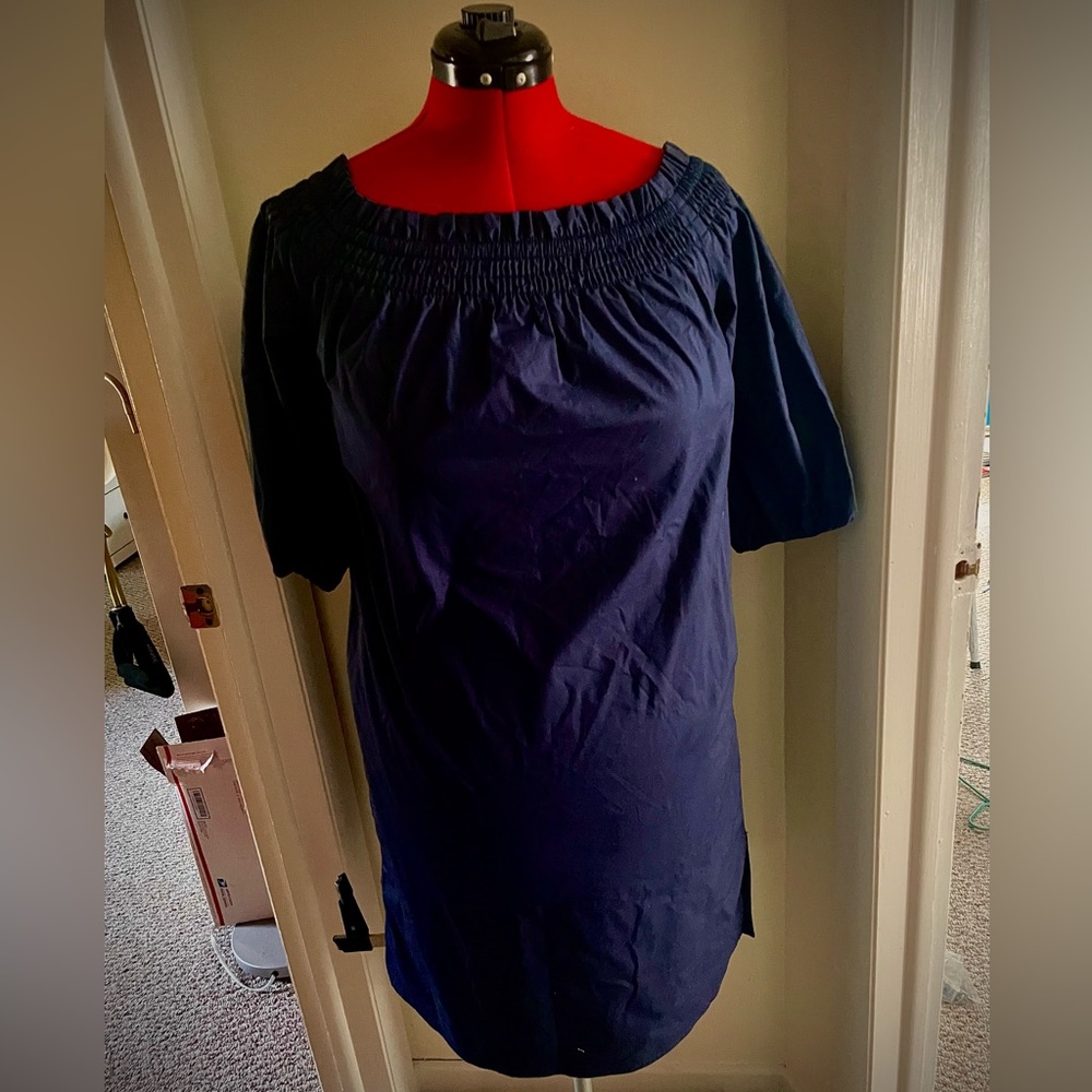 Banana Republic Navy Off the Shoulder Dress (with pockets)